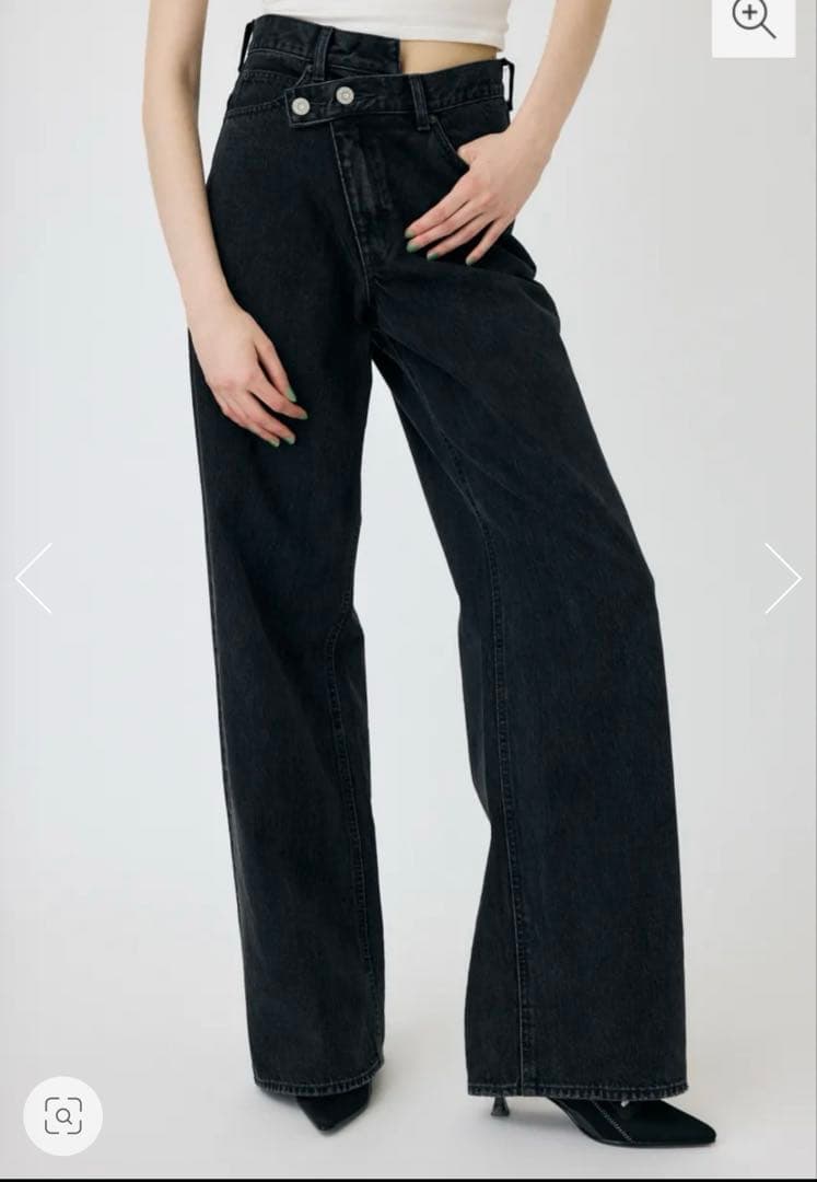 【新品】moussy CROSS WAIST WIDE STRAIGHT