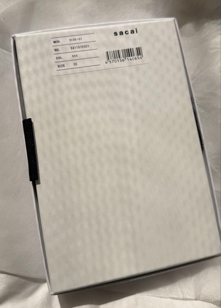sacai グリーン ネイビー バイカラー 折り財布