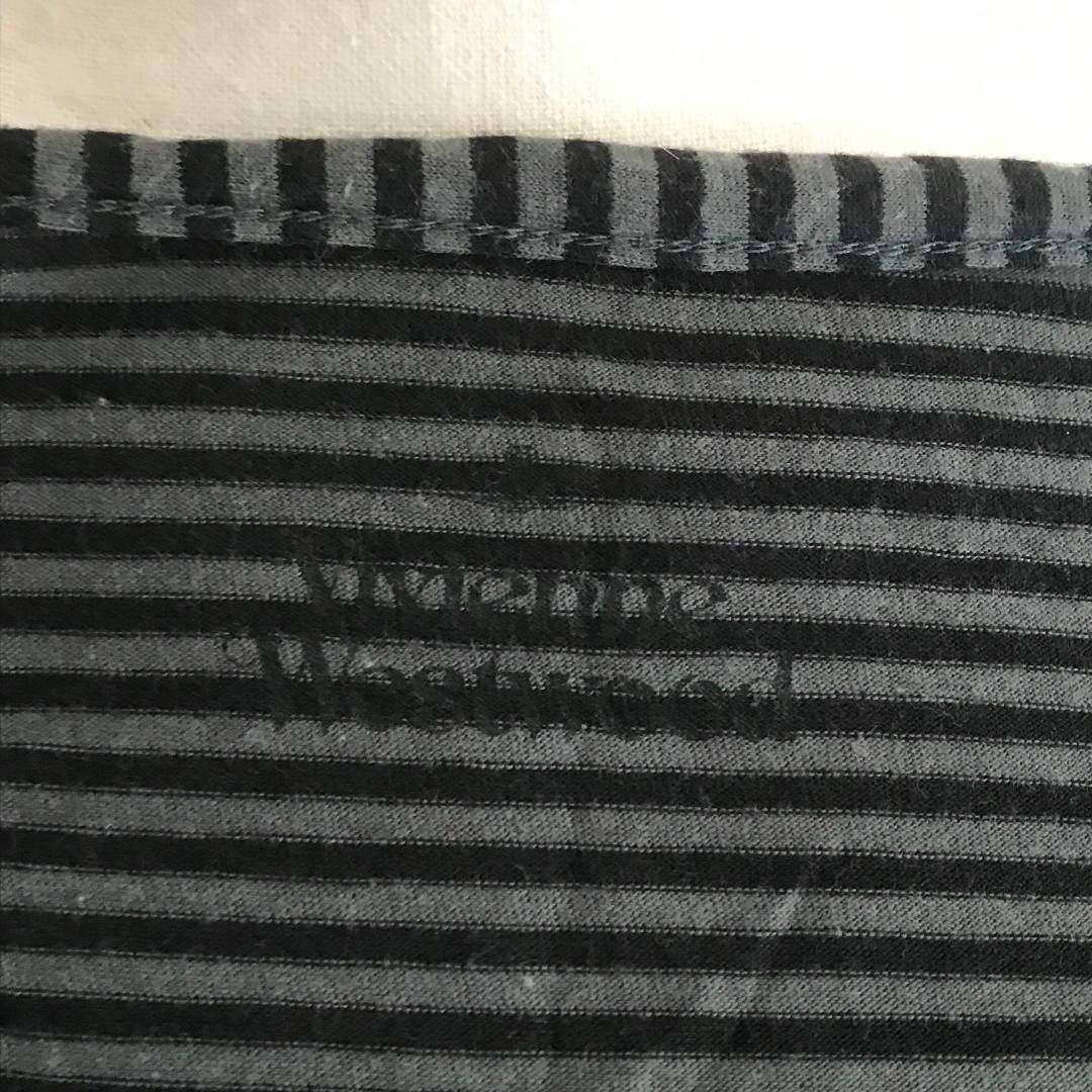 VivienneWestwoodクマプリント半袖ストライプTシャツ