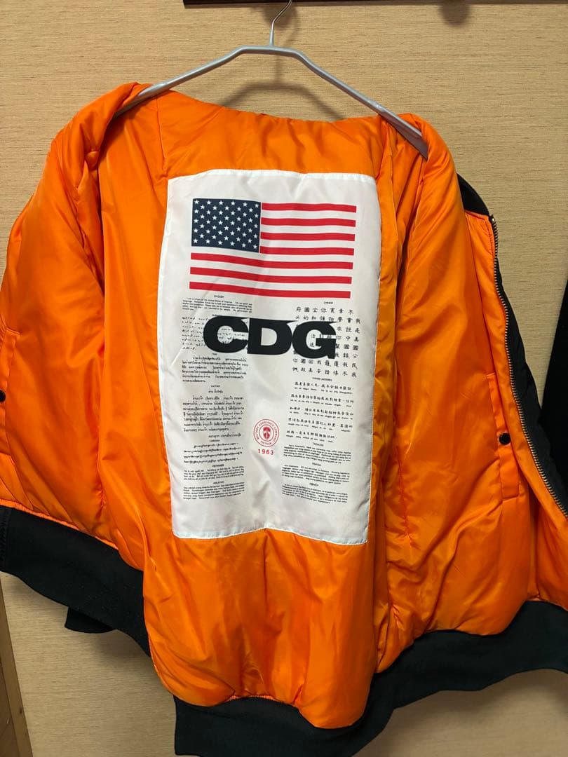 川久保玲着用　CDG x ALPHA BIAS MA-1 JACKET 黒