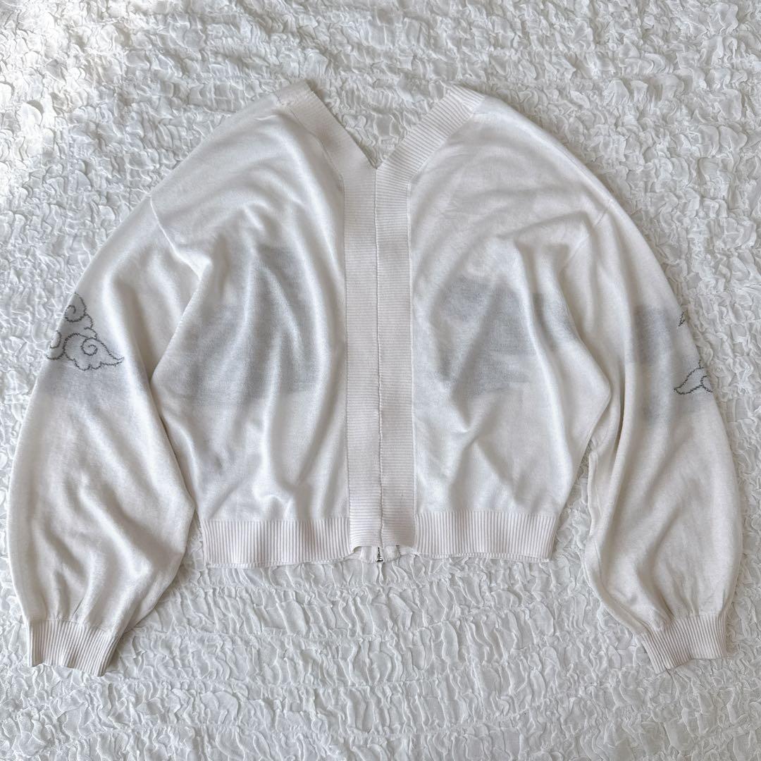 VIVIENNE TAM ヴィヴィアンタム ラメ 刺繍ジップカーディガン