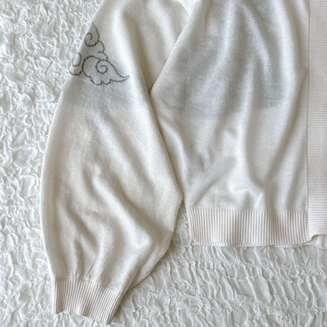 VIVIENNE TAM ヴィヴィアンタム ラメ 刺繍ジップカーディガン