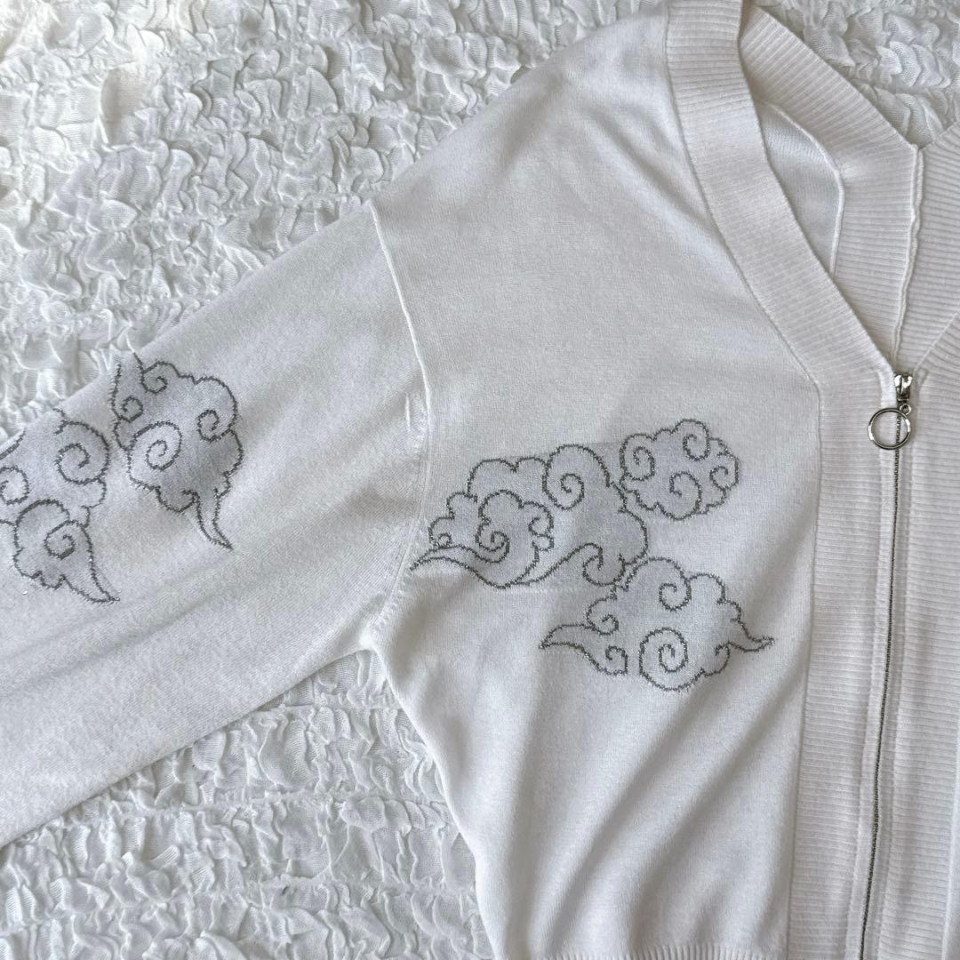 VIVIENNE TAM ヴィヴィアンタム ラメ 刺繍ジップカーディガン