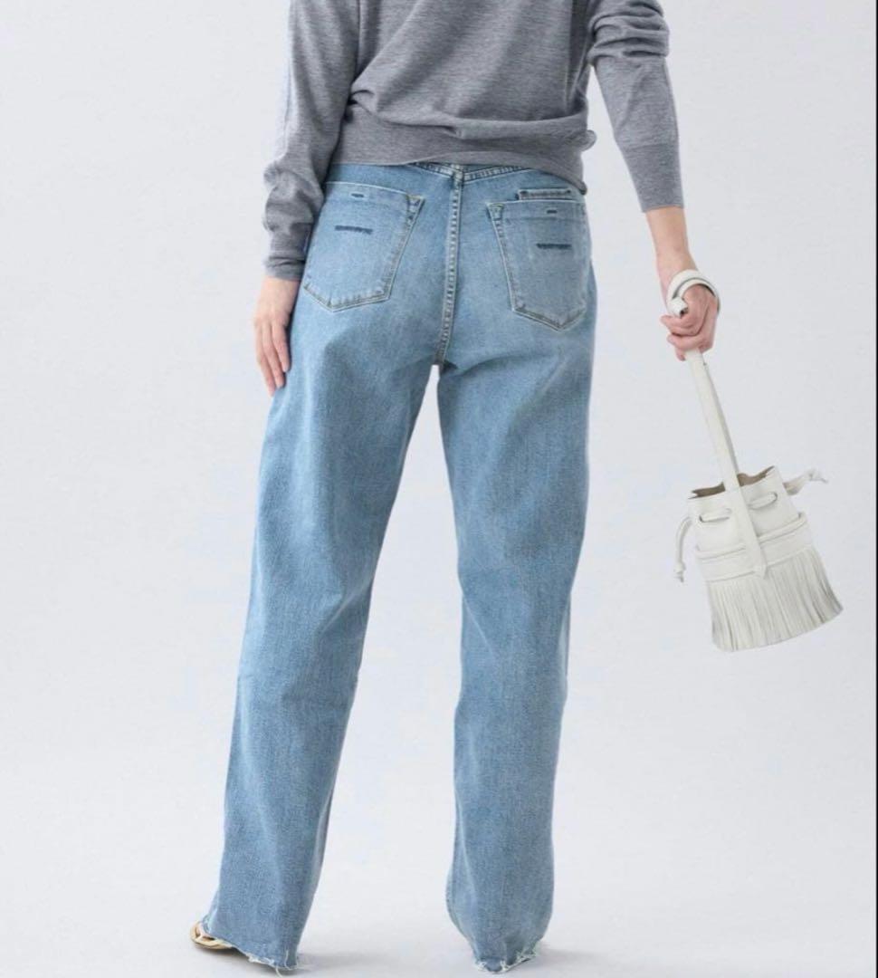 美品YANUK/ヤヌーク IENA別注 LEA ストレートデニム 25 CMS