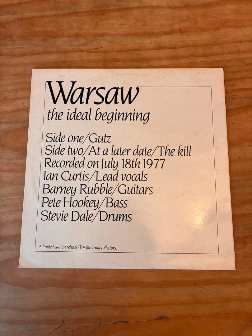 激レア 12　joy division warsow レコード ニューウェーブ