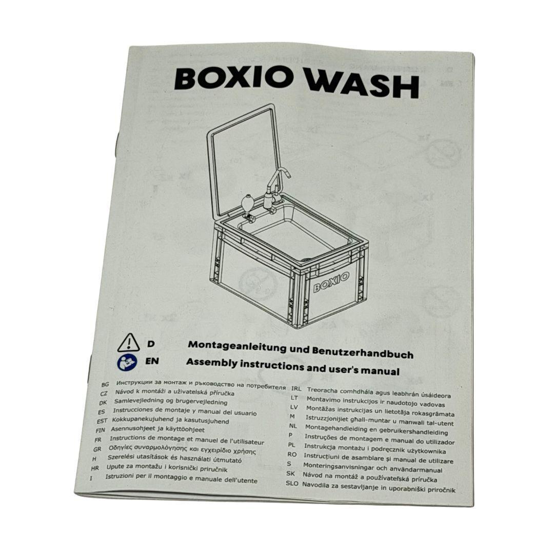 【未使用】 BOXIO ウォッシュ ハンドポンプ付 モバイル洗面台 黒 ブラック