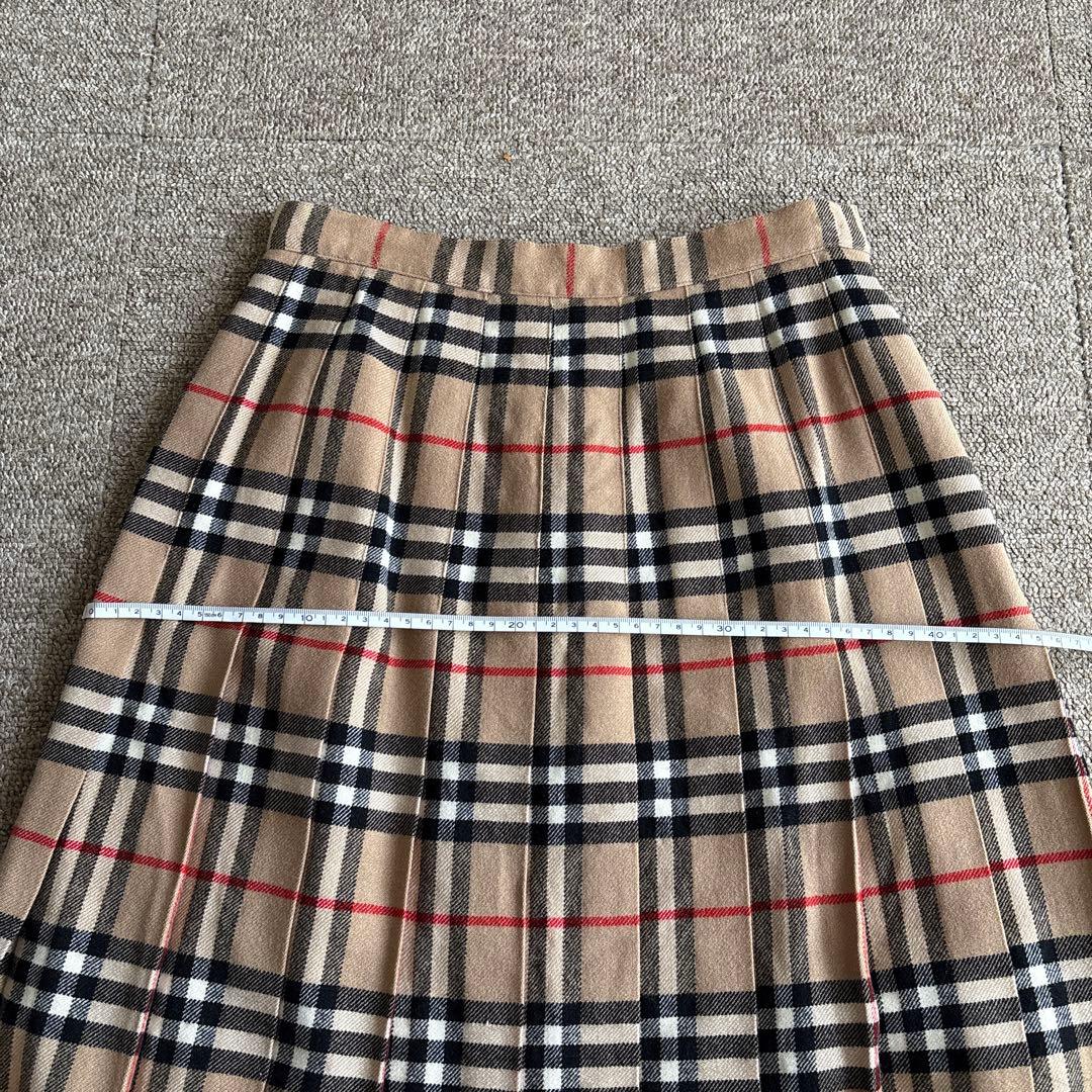 希少 美品 バーバリー 7 ノバチェック プリーツスカート