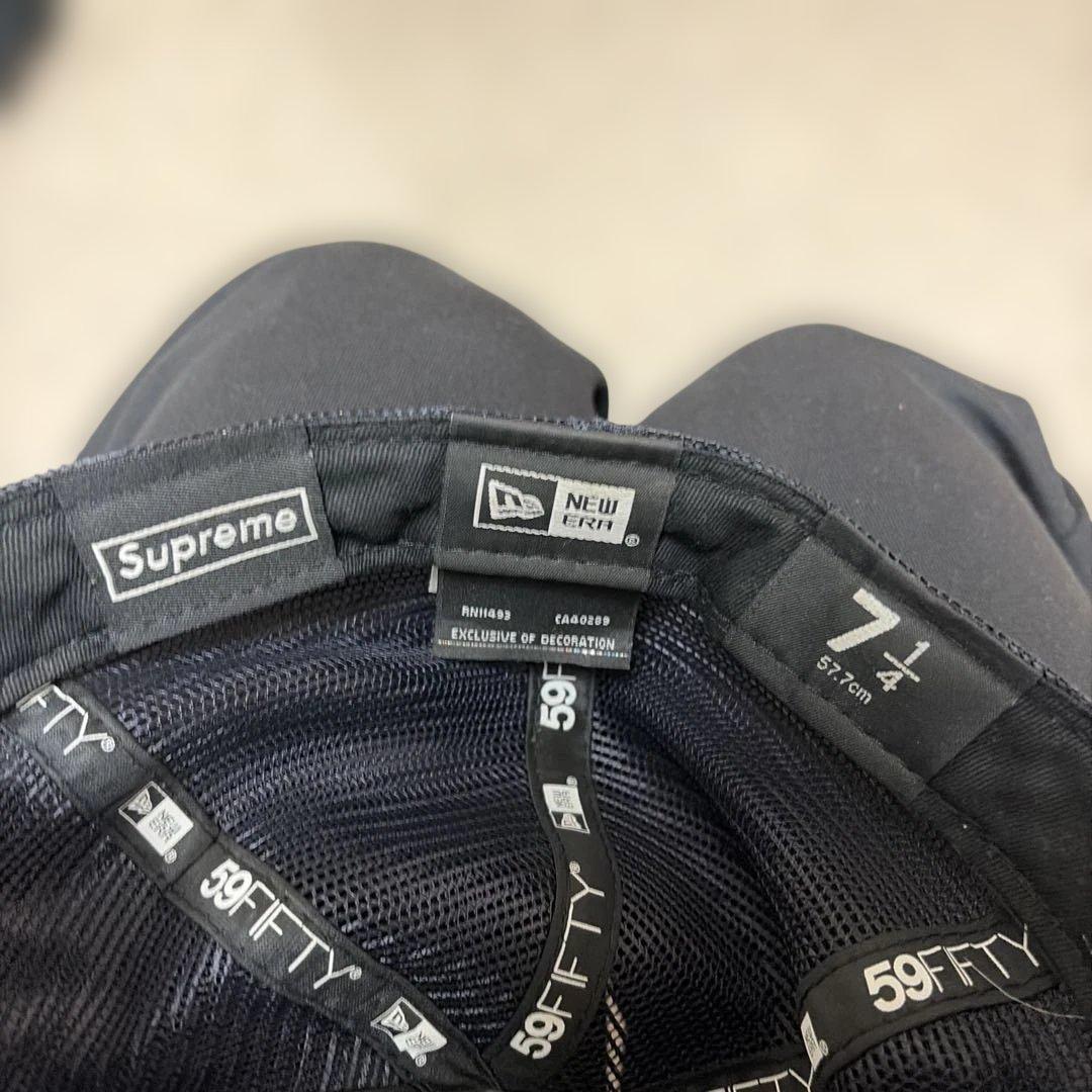 Supremeキャップ ネイビー