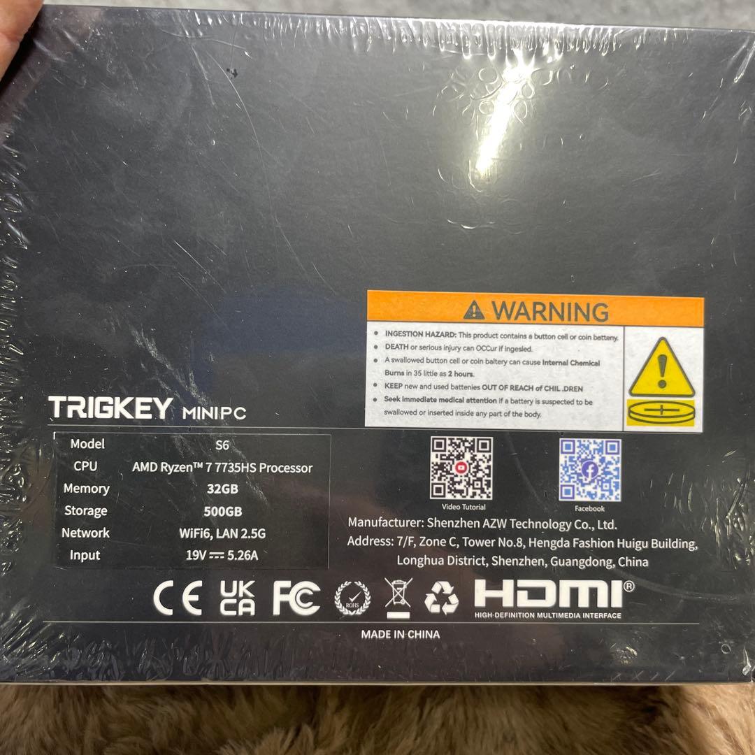 TRIGKEY ミニpc S6 Ryzen 7 7735HS