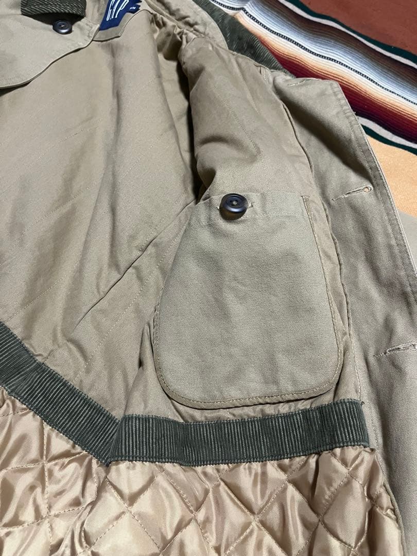 00s OLD GAP カバーオール ハンティングジャケット 襟コーデュロイ