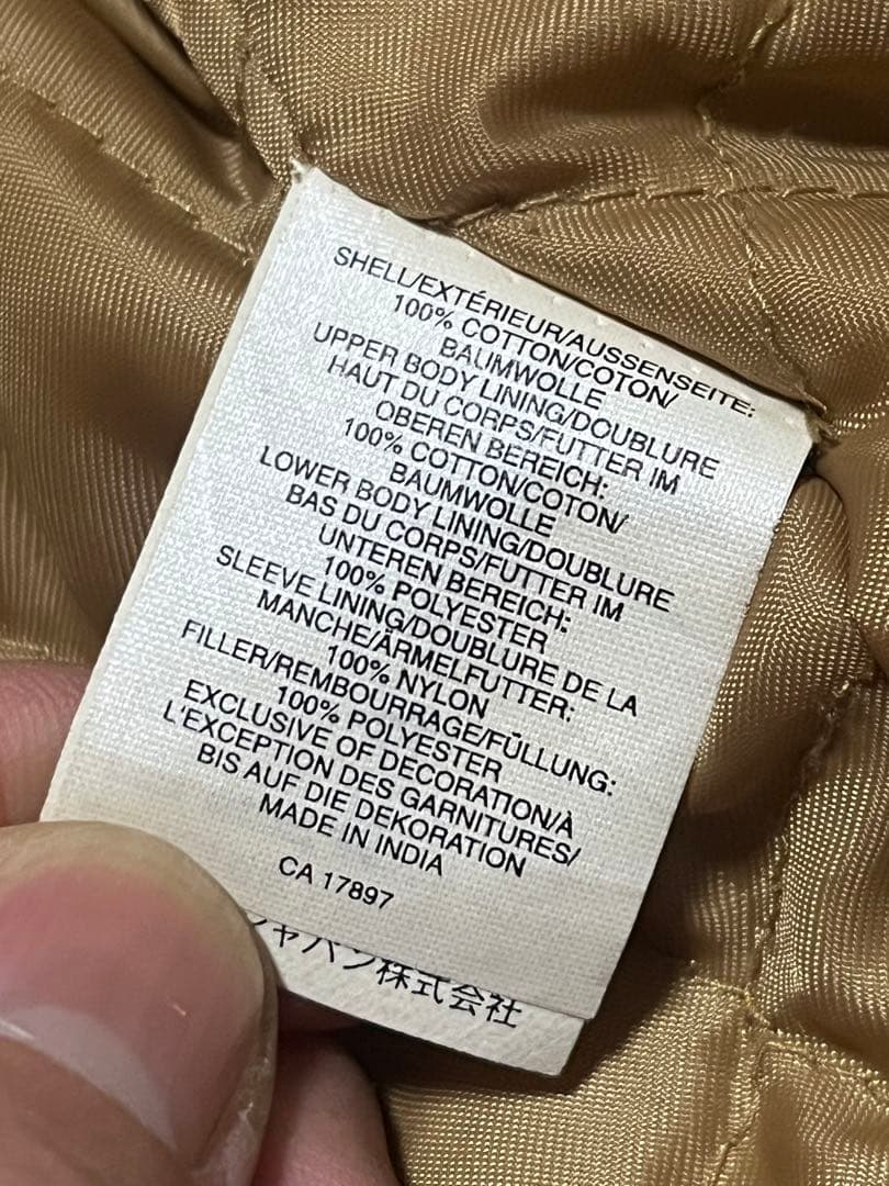00s OLD GAP カバーオール ハンティングジャケット 襟コーデュロイ