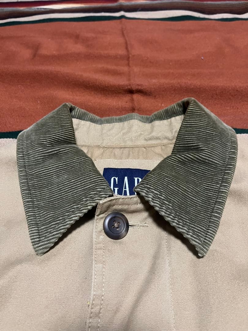 00s OLD GAP カバーオール ハンティングジャケット 襟コーデュロイ