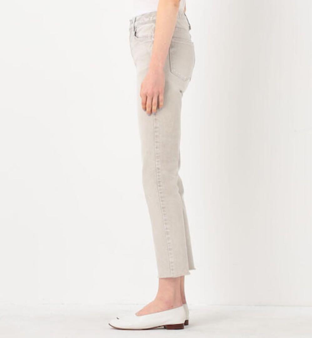 新品★ 美脚 ストレート デニムパンツ グレー アッパーハイツ ¥26400