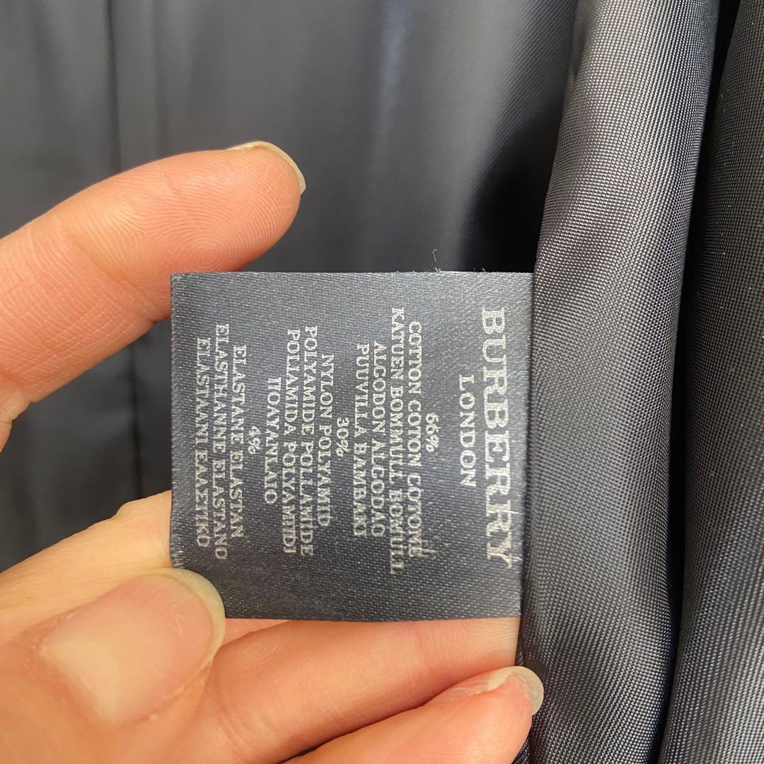 美品⭐️Burberry バーバリー　フード付き　コート　ノバチェック　ネイビー