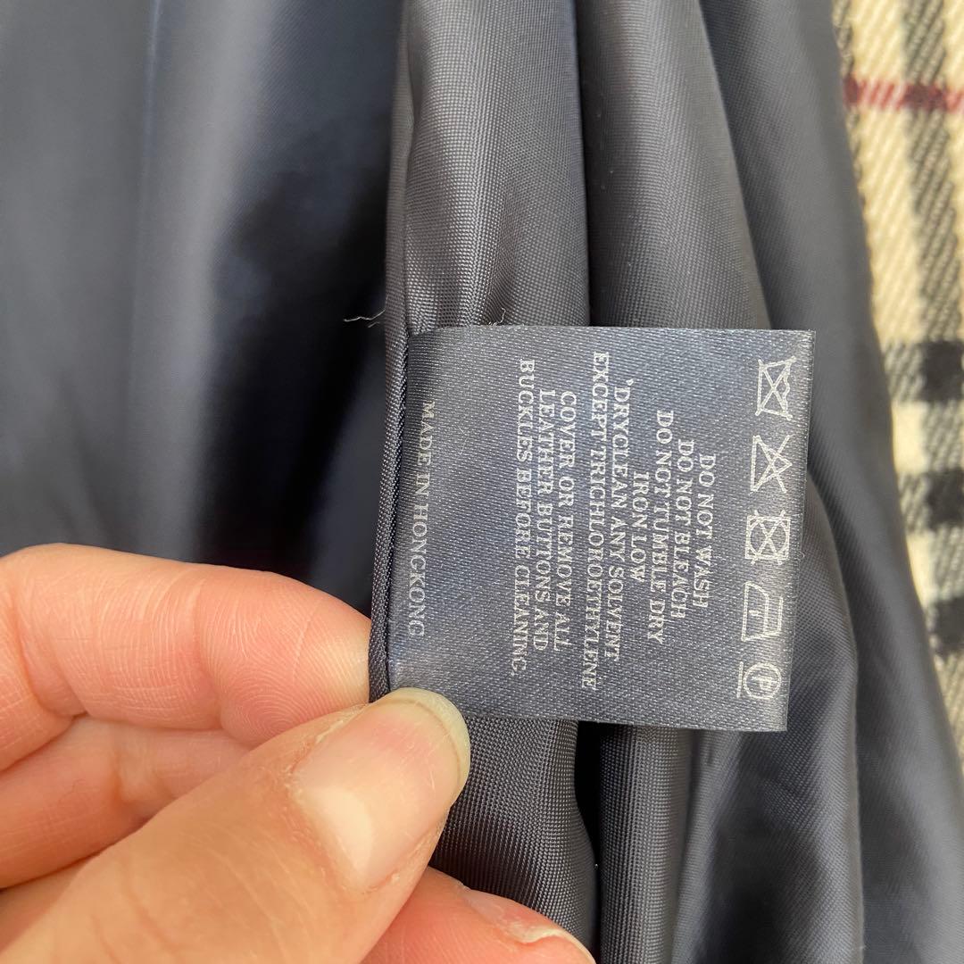 美品⭐️Burberry バーバリー　フード付き　コート　ノバチェック　ネイビー