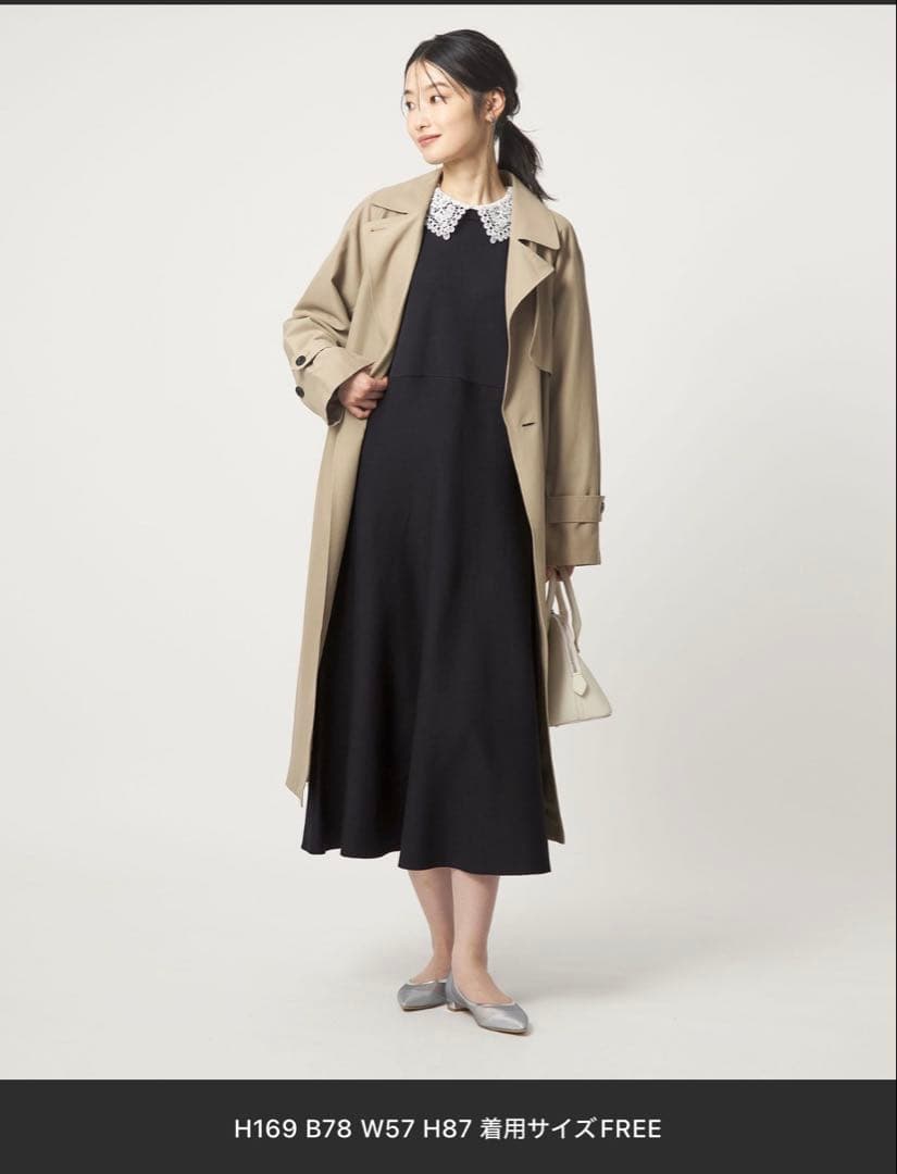 【美品】エリレース 2WAY ニット ワンピース　グリーンレーベルリラクシング