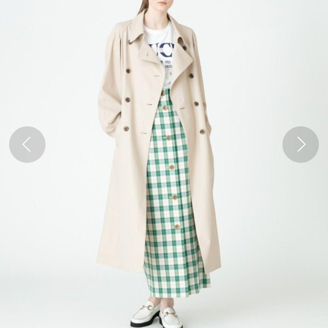 極美品✨ 22SS アルアバイル ハイツイストギャバタックスリーブトレンチコート