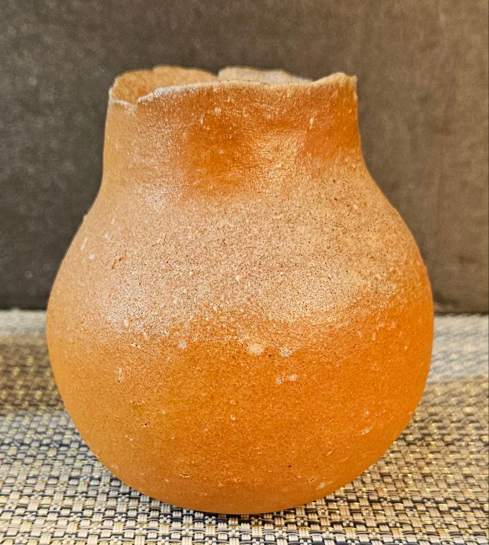 草木窯　竹廣泰介 作 　掌壺　壺　花入　花生 オブジェ　共箱　共布　未使用品❗