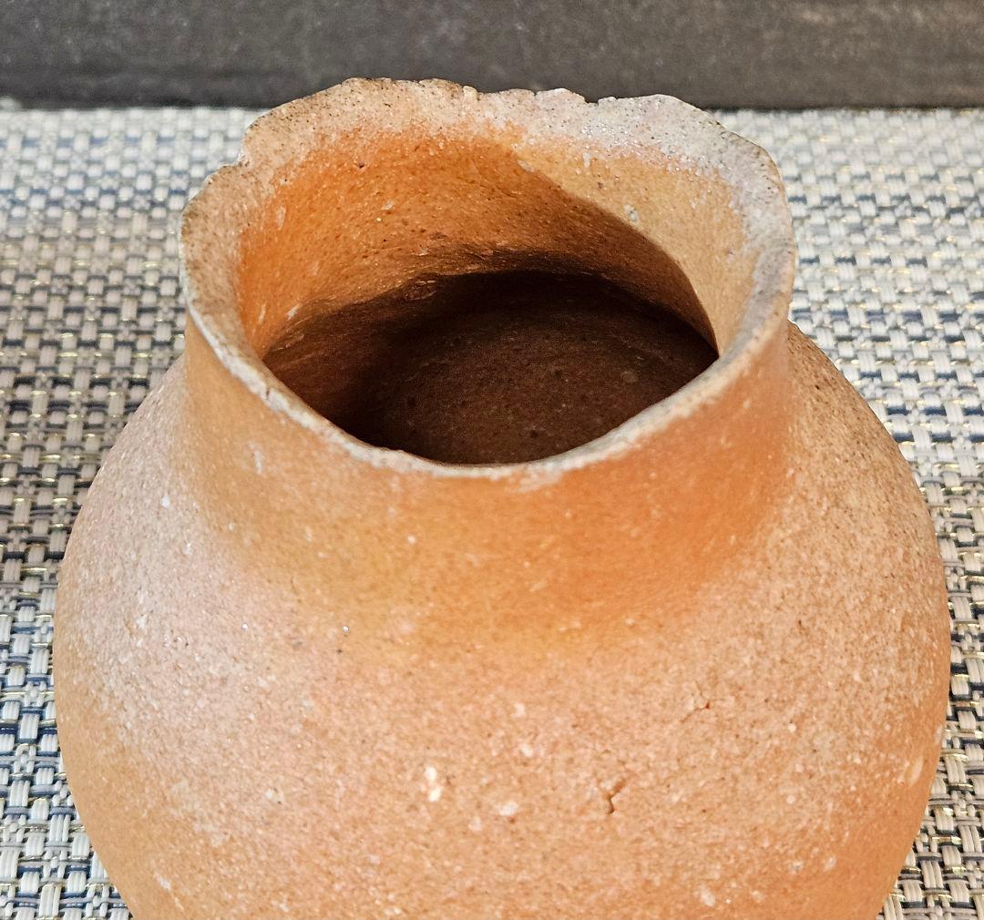 草木窯　竹廣泰介 作 　掌壺　壺　花入　花生 オブジェ　共箱　共布　未使用品❗