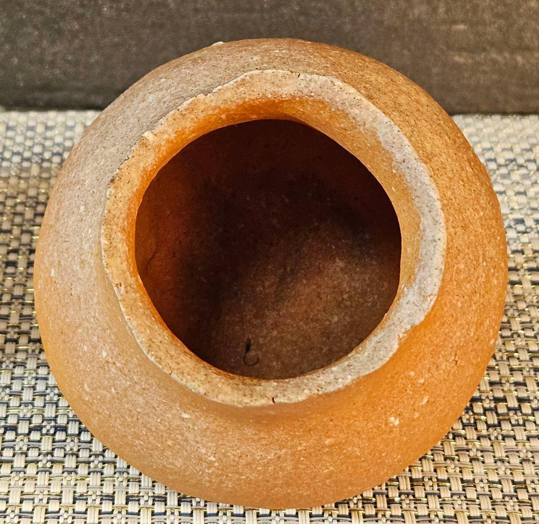 草木窯　竹廣泰介 作 　掌壺　壺　花入　花生 オブジェ　共箱　共布　未使用品❗
