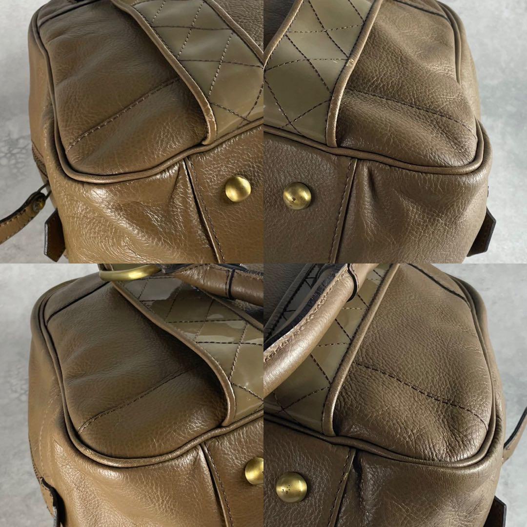 美品✨ BURBERRY ボストンバッグ ノバチェック ベージュ レザー