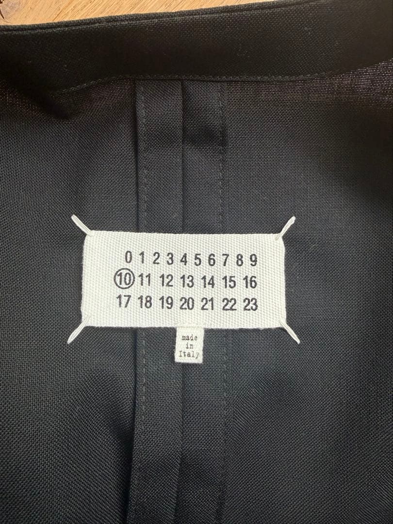 【極美品】Maison Margiela ノーカラー ジャケット　ハンガー付