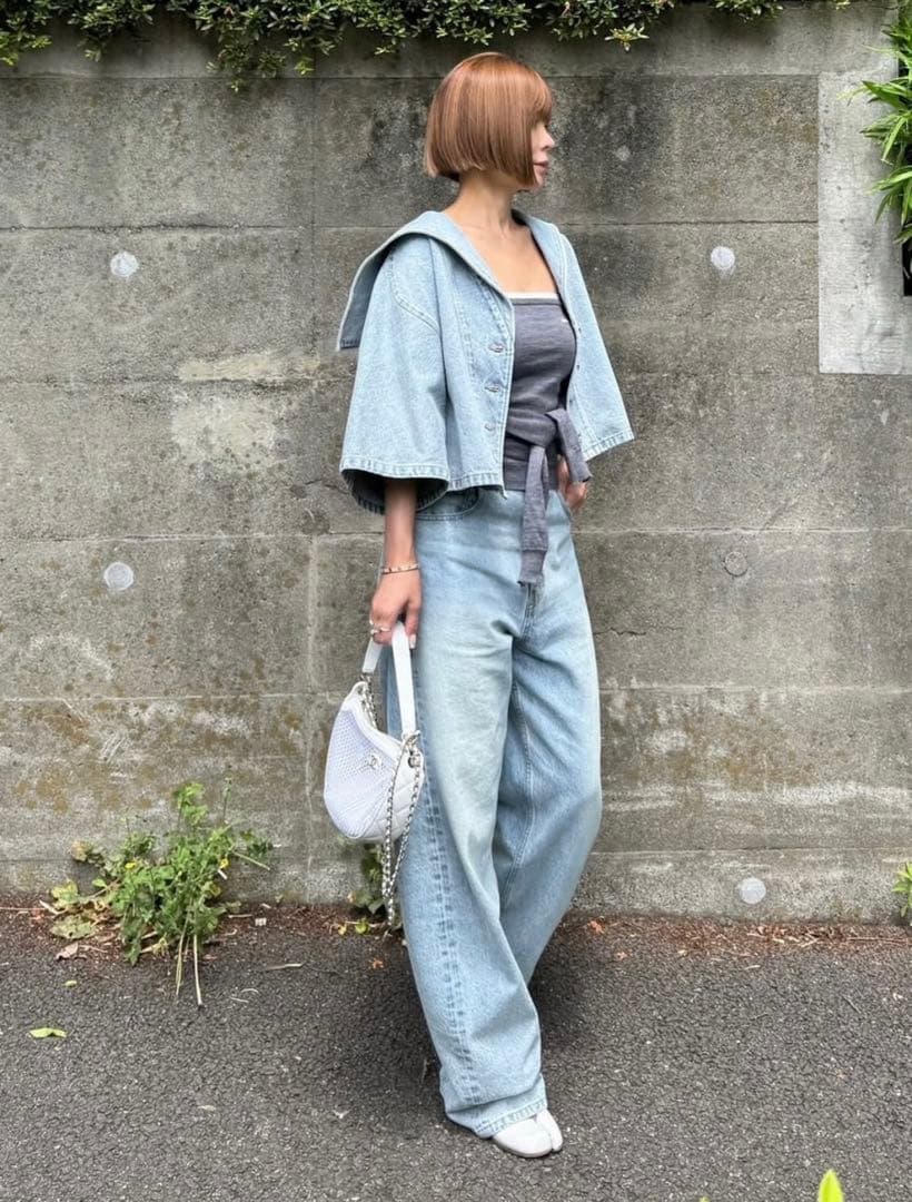 美品◻︎Cygne シーニュ カーヴィーデニム Rem ライトブルー 1