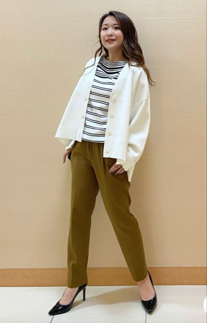 完売　ICB　シルケットコットンスムース ニット カーディガン　Sサイズ