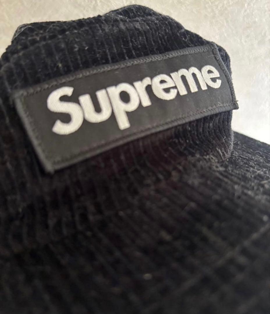 Supreme コーデュロイ ブラックキャップ