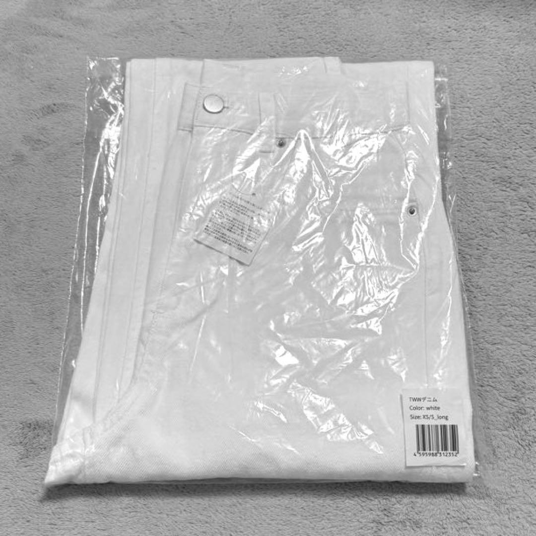 【タグ付き】TWWデニム White XS/S long 骨格ウェーブ デニム