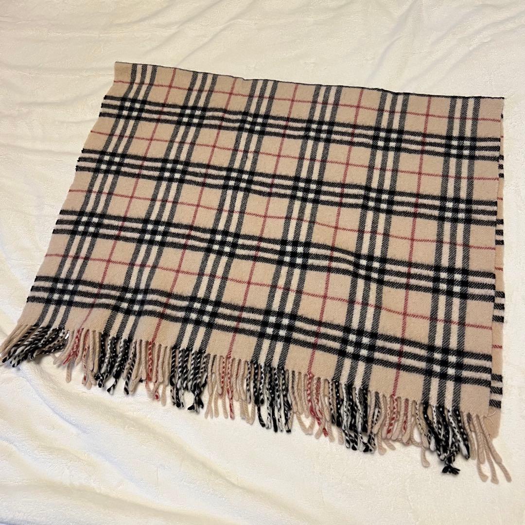 美品 Burberry バーバリー ノバチェック マフラー ストール 膝掛け