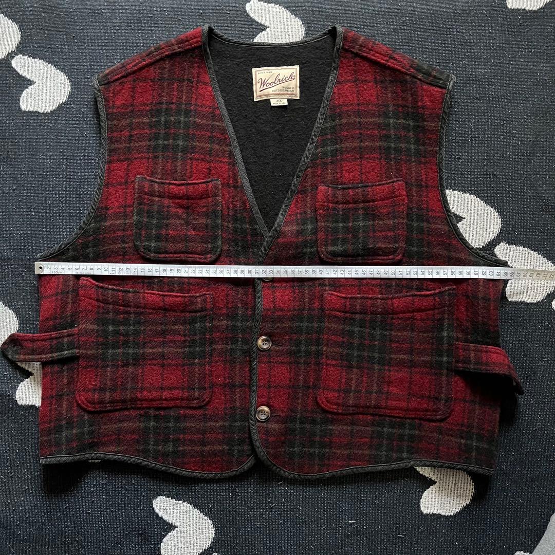 Woolrich チェック柄ベスト アメリカ製 2XLサイズ 【USA製】
