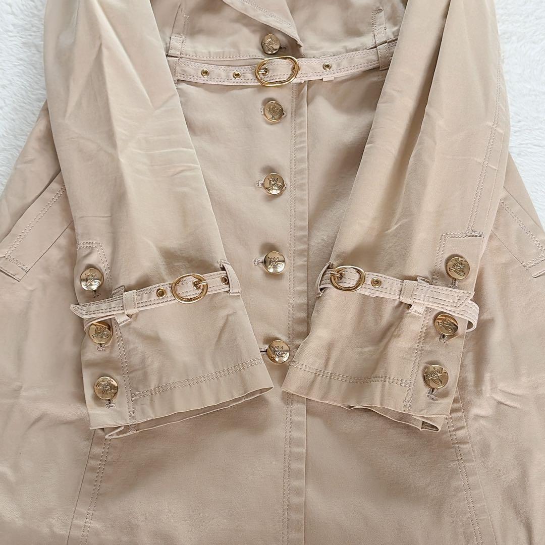 極美品✨【バーバリーブルーレーベル】金ボタントレンチコート ノバチェック ベルト