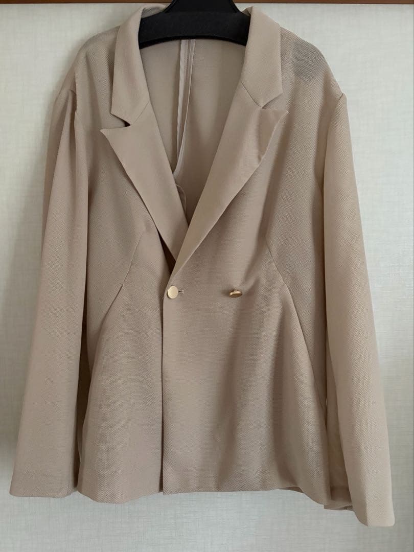 ベージュ メッシュジャケット