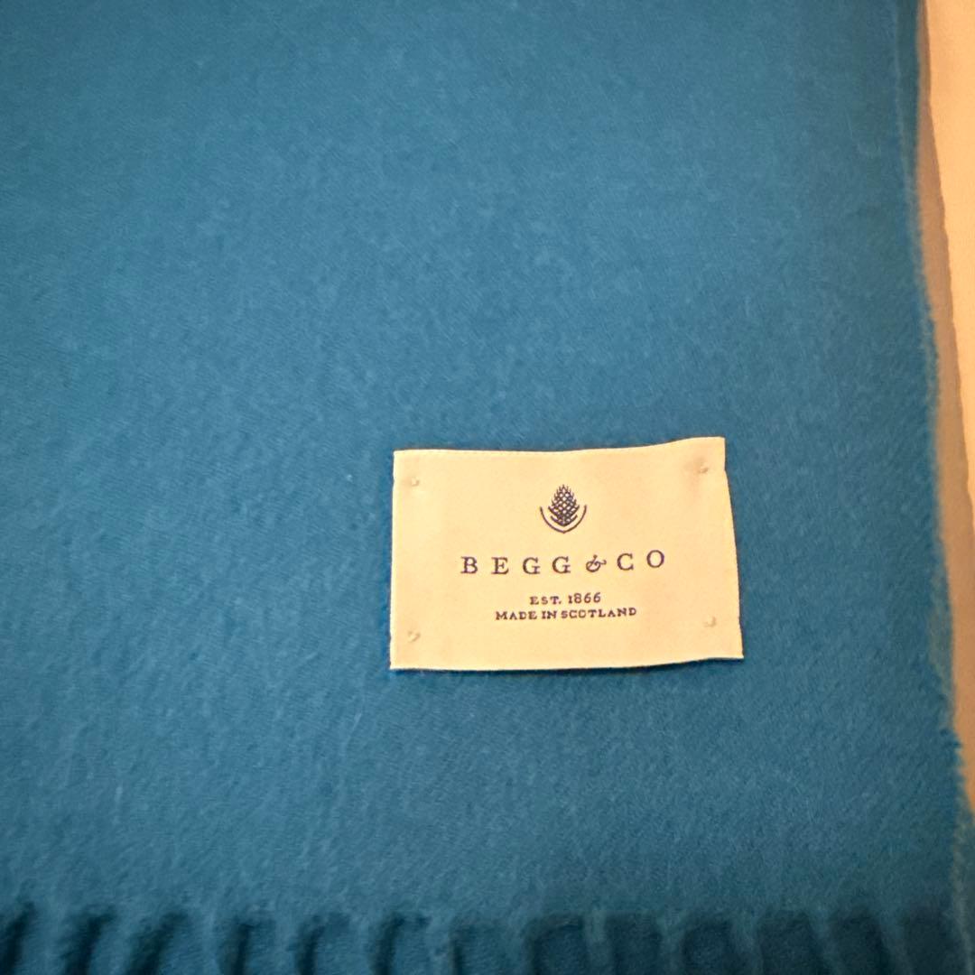 BEGG & CO ターコイズ ブルー　ストール