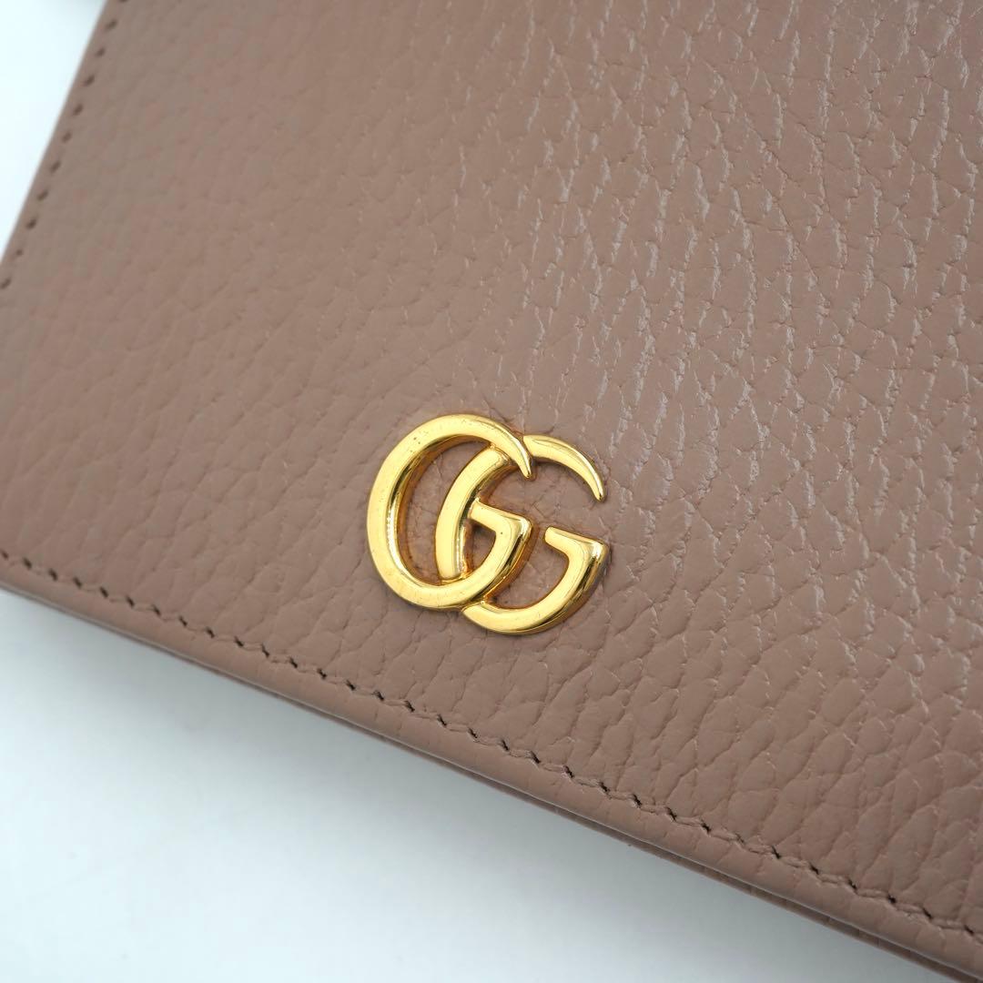✨未使用展示品✨　GUCCI ミニ財布　マーモント　GGロゴ 二つ折り　刻印