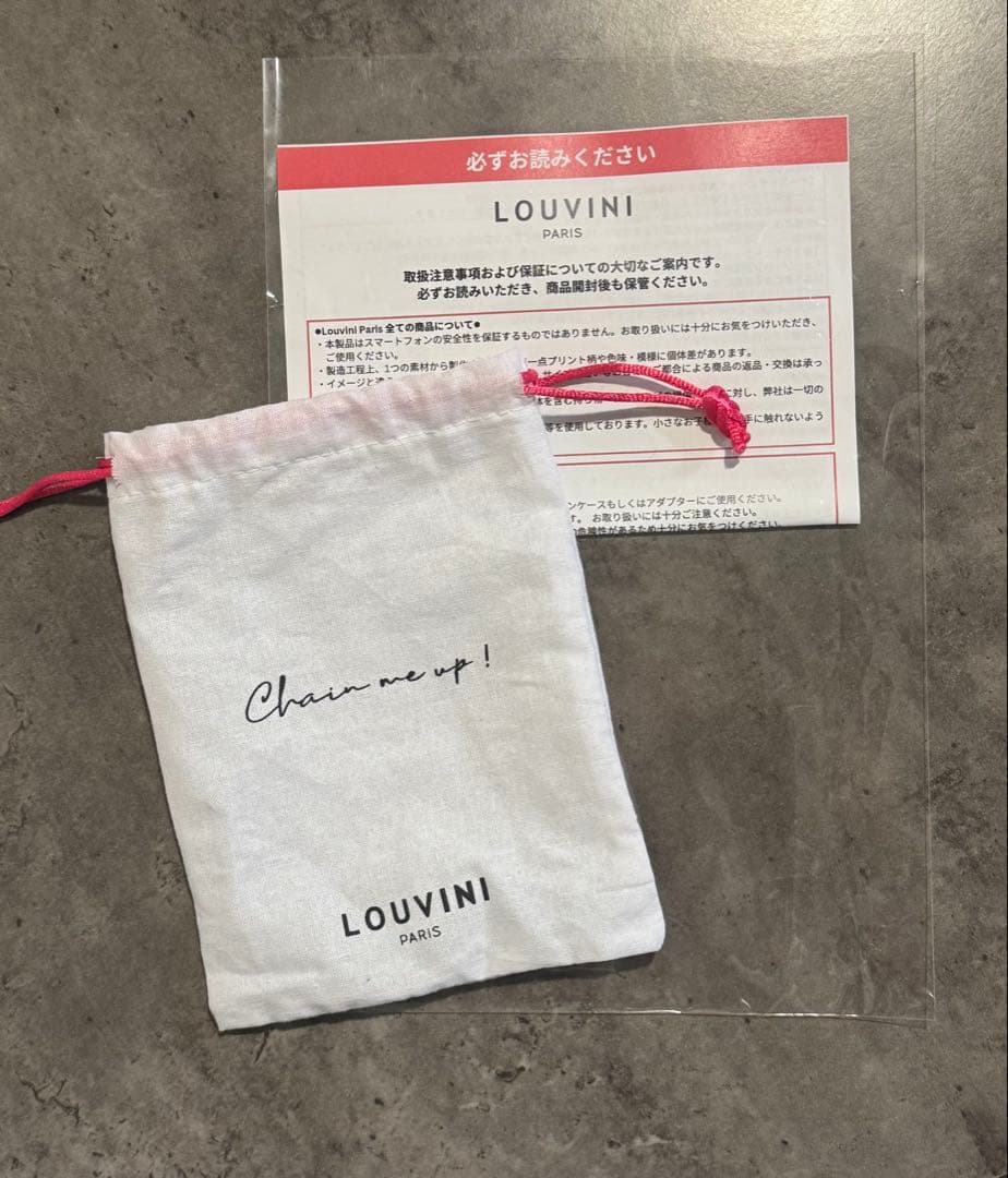 LOUVINI スマホショルダー ストラップ PETIT CUORE PINK
