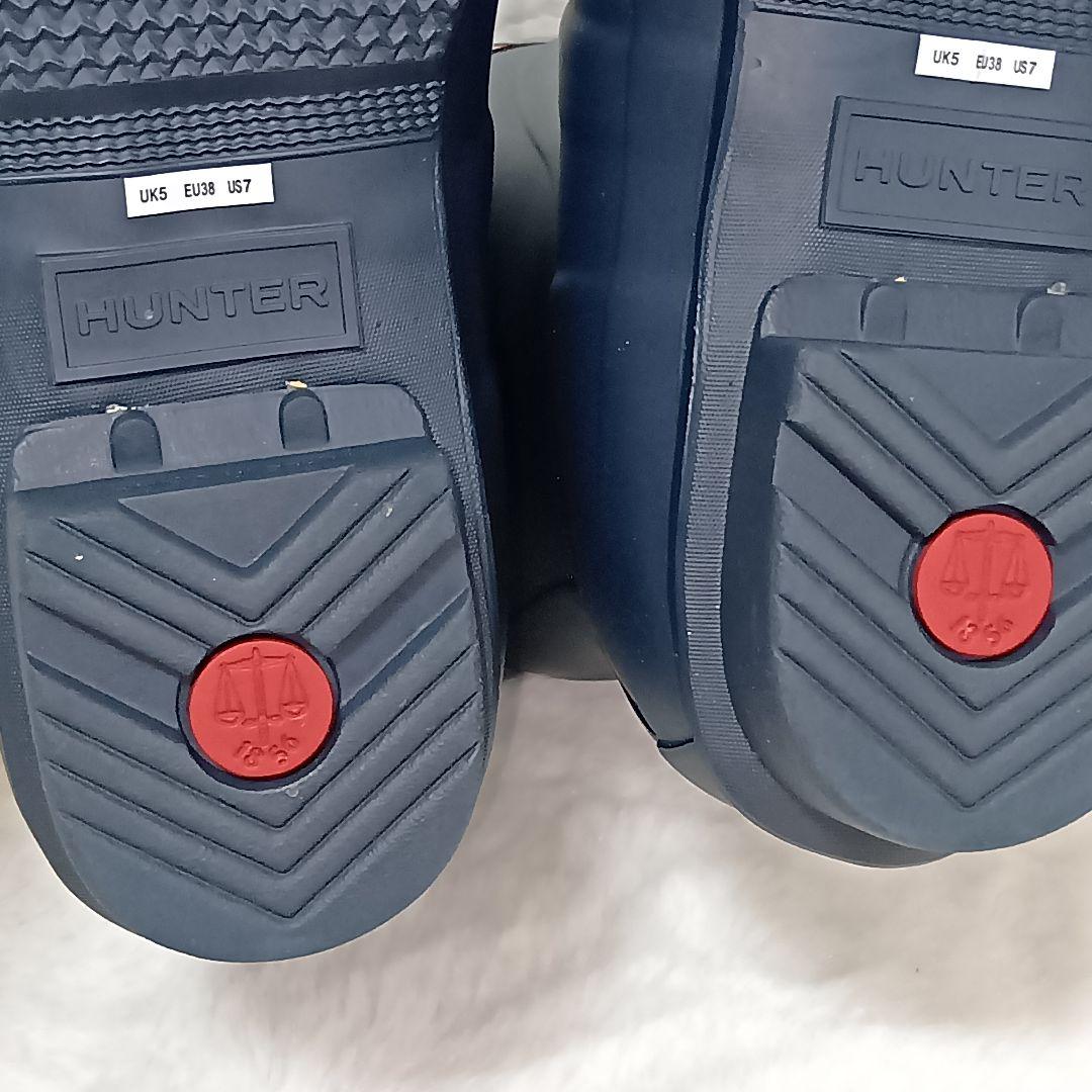 HUNTER ハンターネイビー レインブーツ バックル付き SIZE 24cm