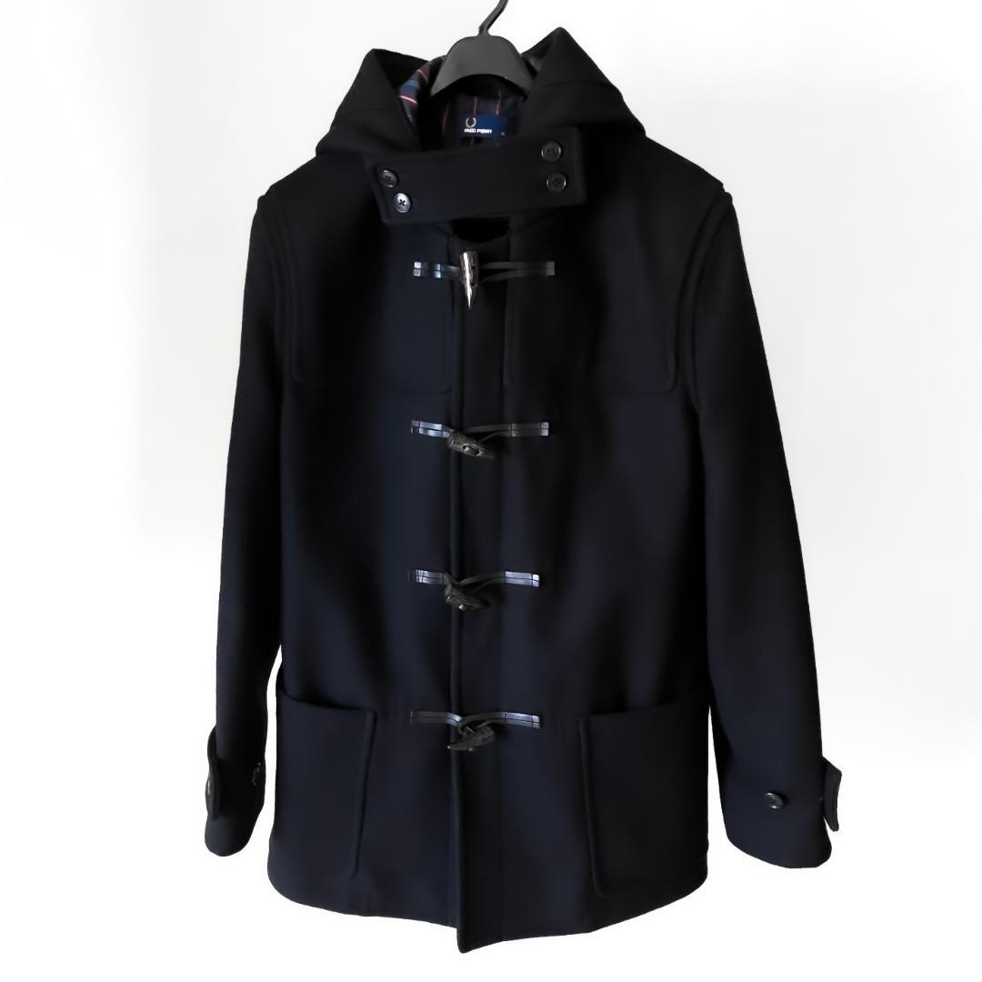 FRED PERRY ダッフルコート メンズ ブラック XL