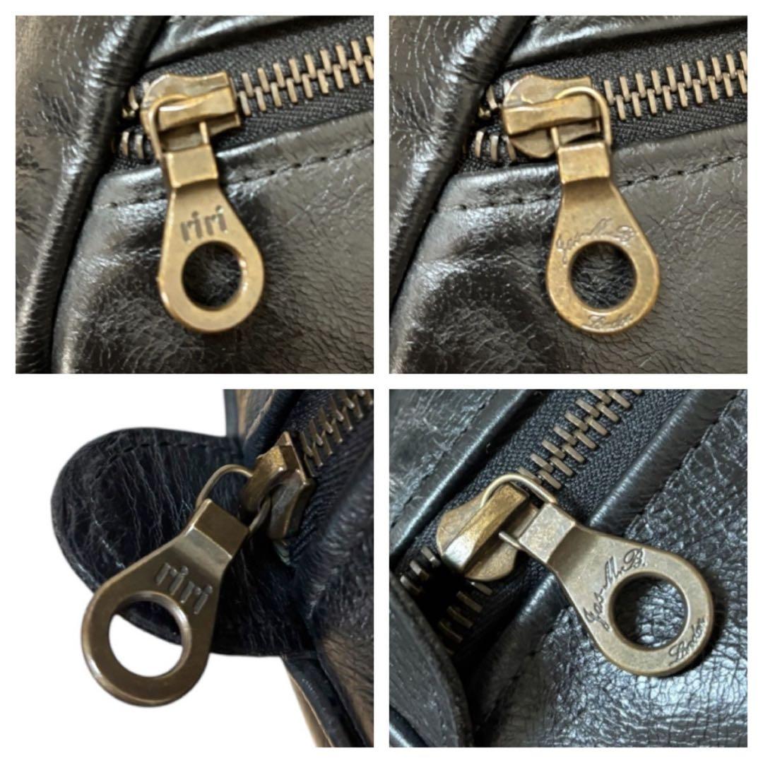【美品】ジャスエムビーJas-M.B★スモールトラベラーボストンバッグ★本革★黒