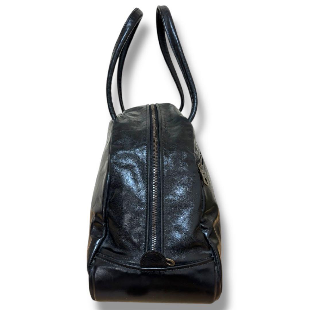 【美品】ジャスエムビーJas-M.B★スモールトラベラーボストンバッグ★本革★黒