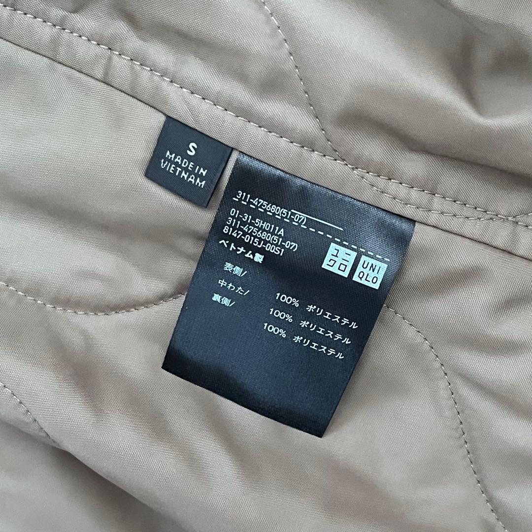 新品 UNIQLO ユニクロ ウィンドプルーフ2WAYコート ブラウン S