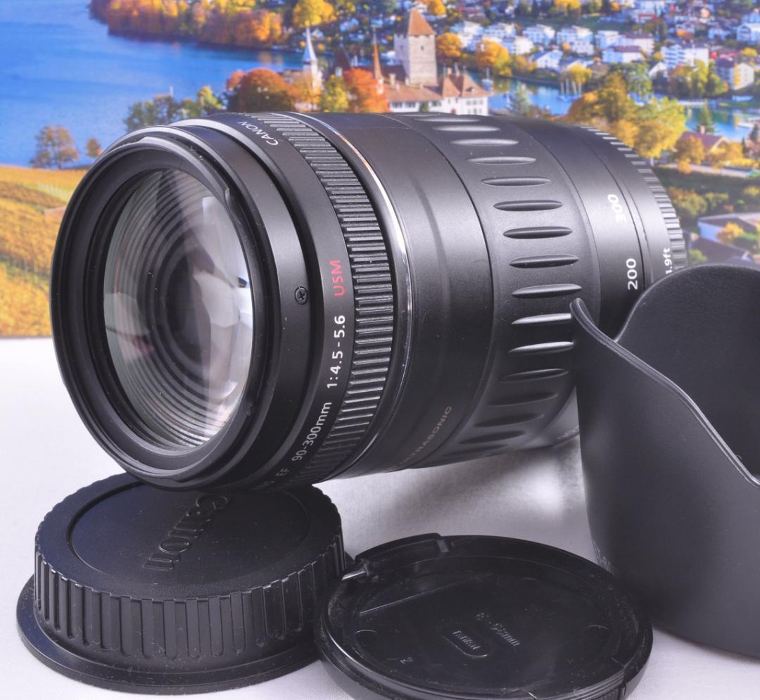 Canon EF 90-300mm USM フード付キヤノン 望遠ズーム 整備済