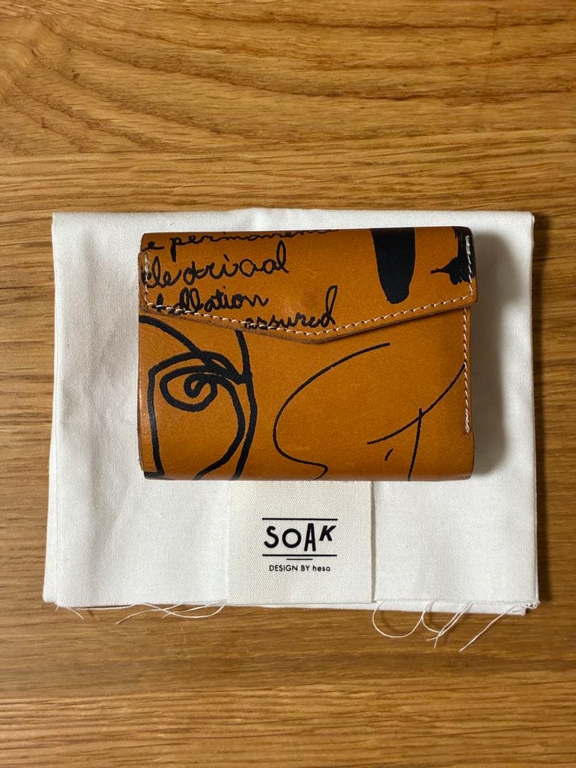 SOAK design by heso トライフォールド レザーウォレット 本革