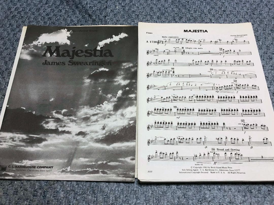 ● 吹奏楽楽譜 James Swearingen / Majestia