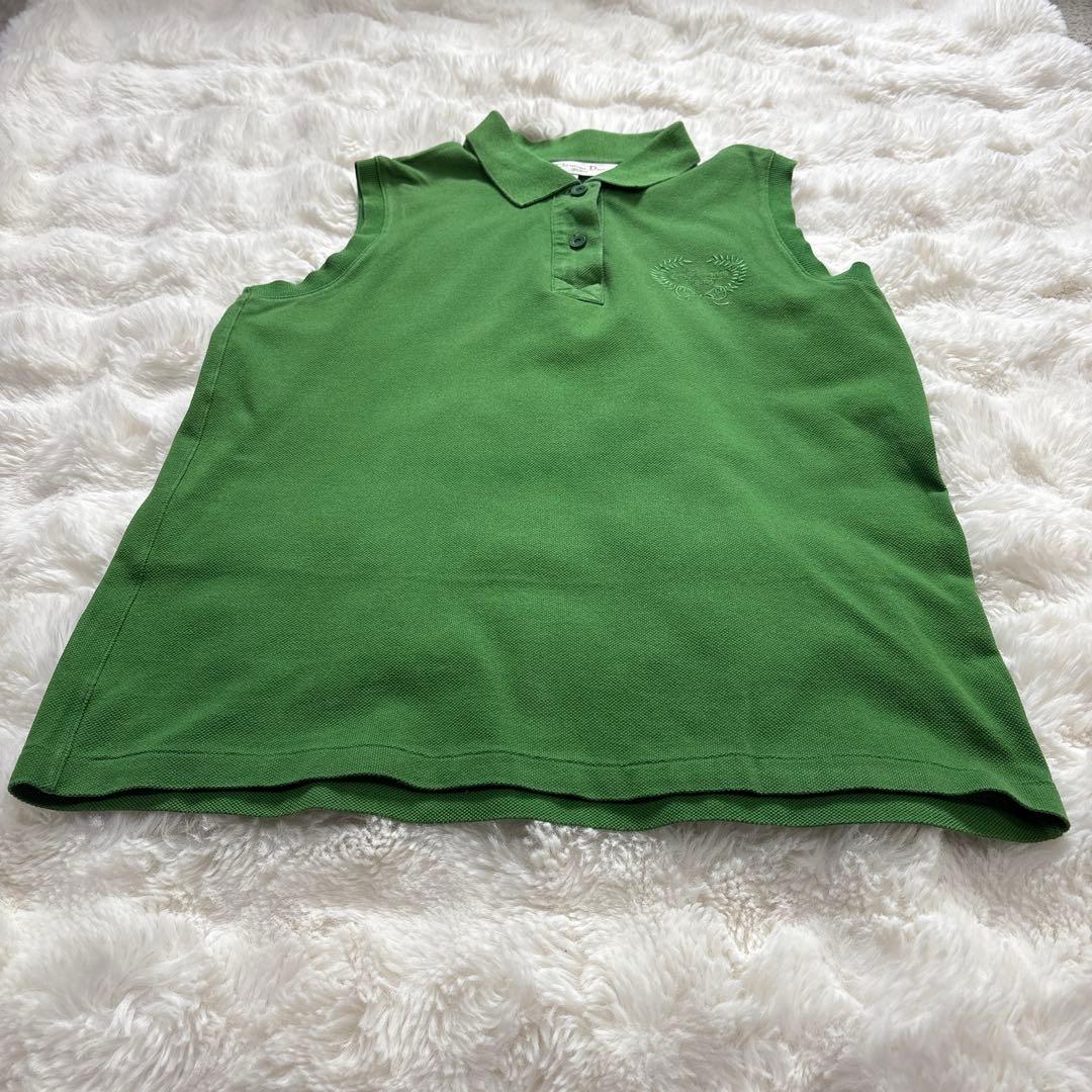 Christian Dior SPORT ノースリーブ グリーン リボン シャツ