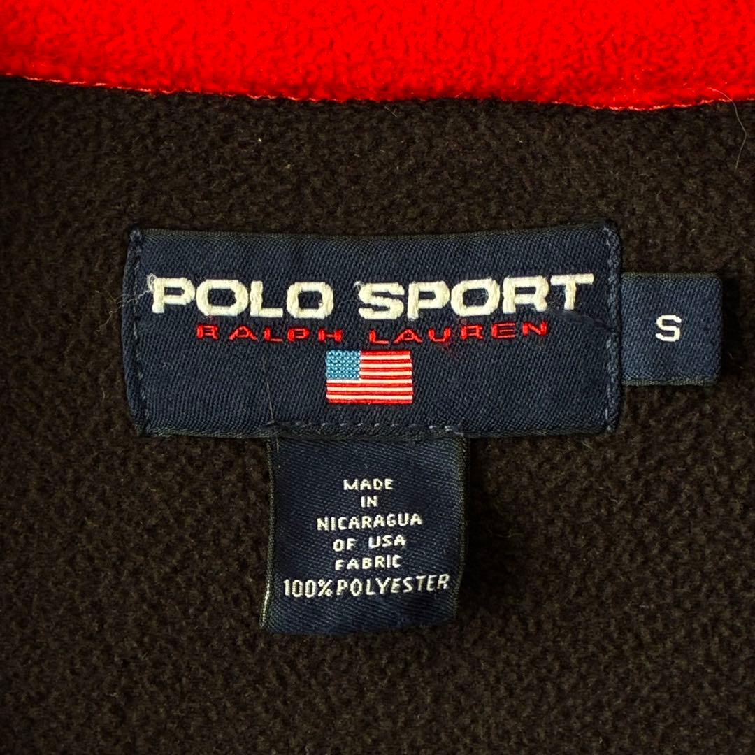 90s POLO SPORT“ブラック“フリース プルオーバー ラルフローレン