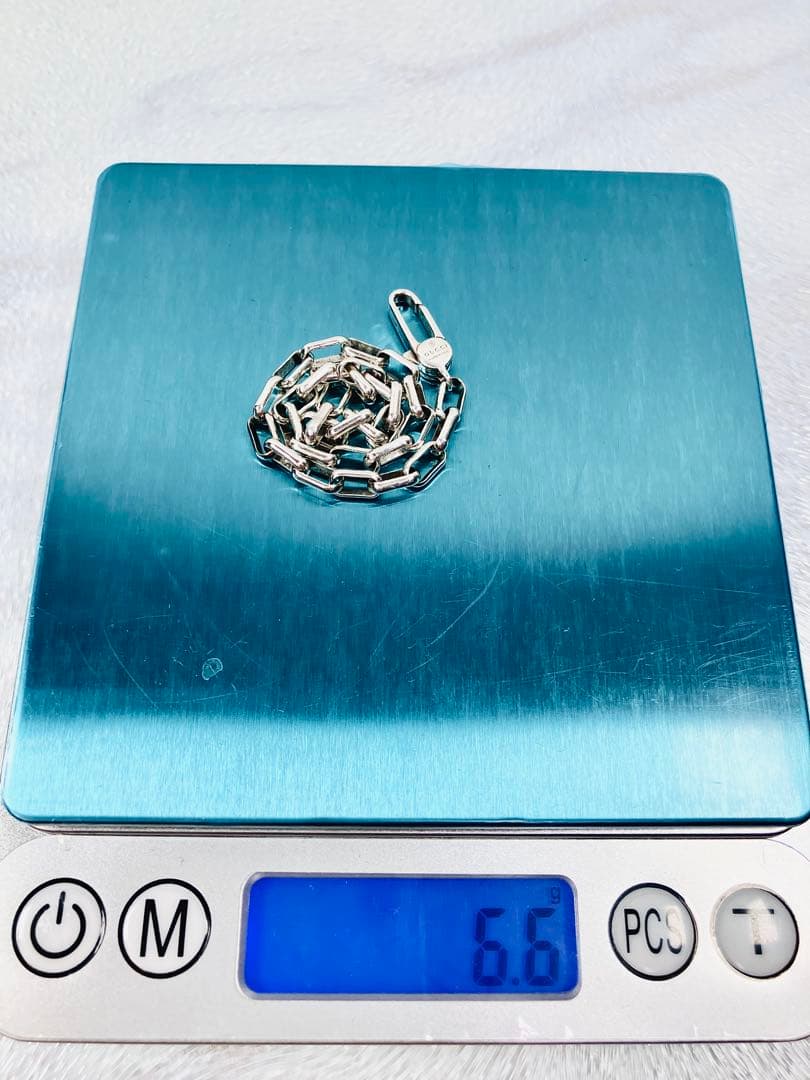 【超美品】GUCCI レクタングル チェーン ブレスレット 男女兼用　SV925