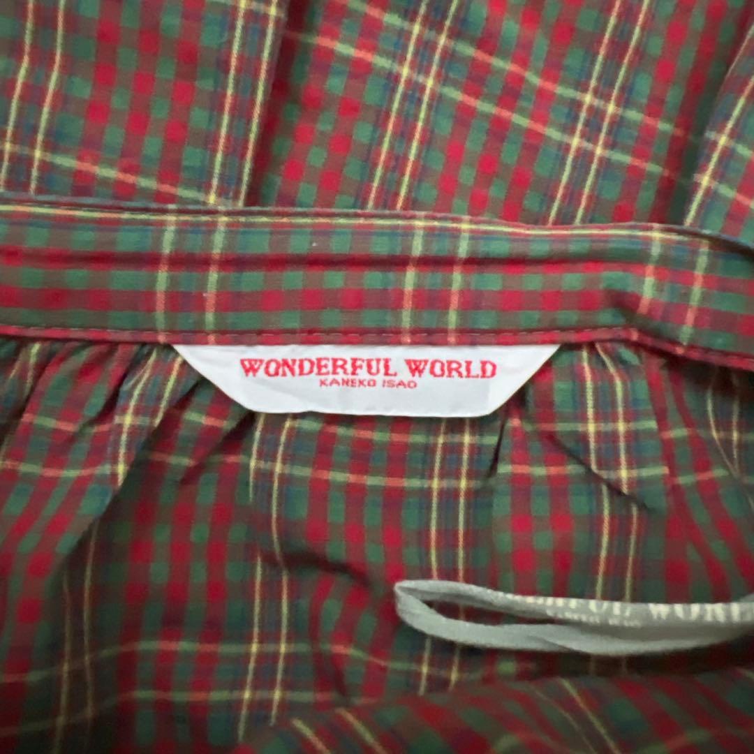 WONDERFUL WORLD　チェック柄ティアードロングスカート　カネコイサオ