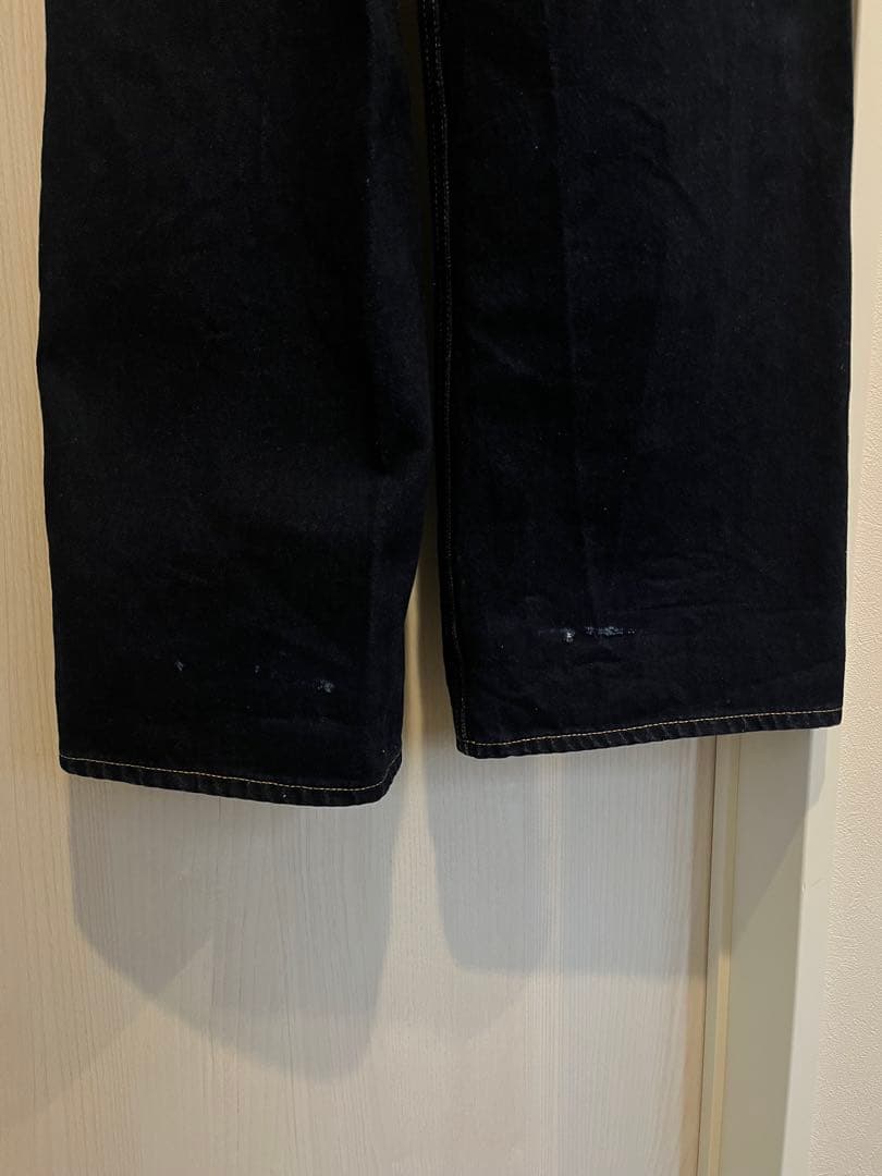 MOUSSY CROSS WAIST WIDE STRAIGHT デニムパンツ0